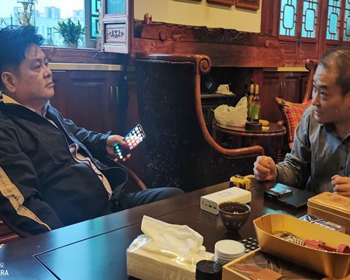 会员单位负责人与张会长沟通